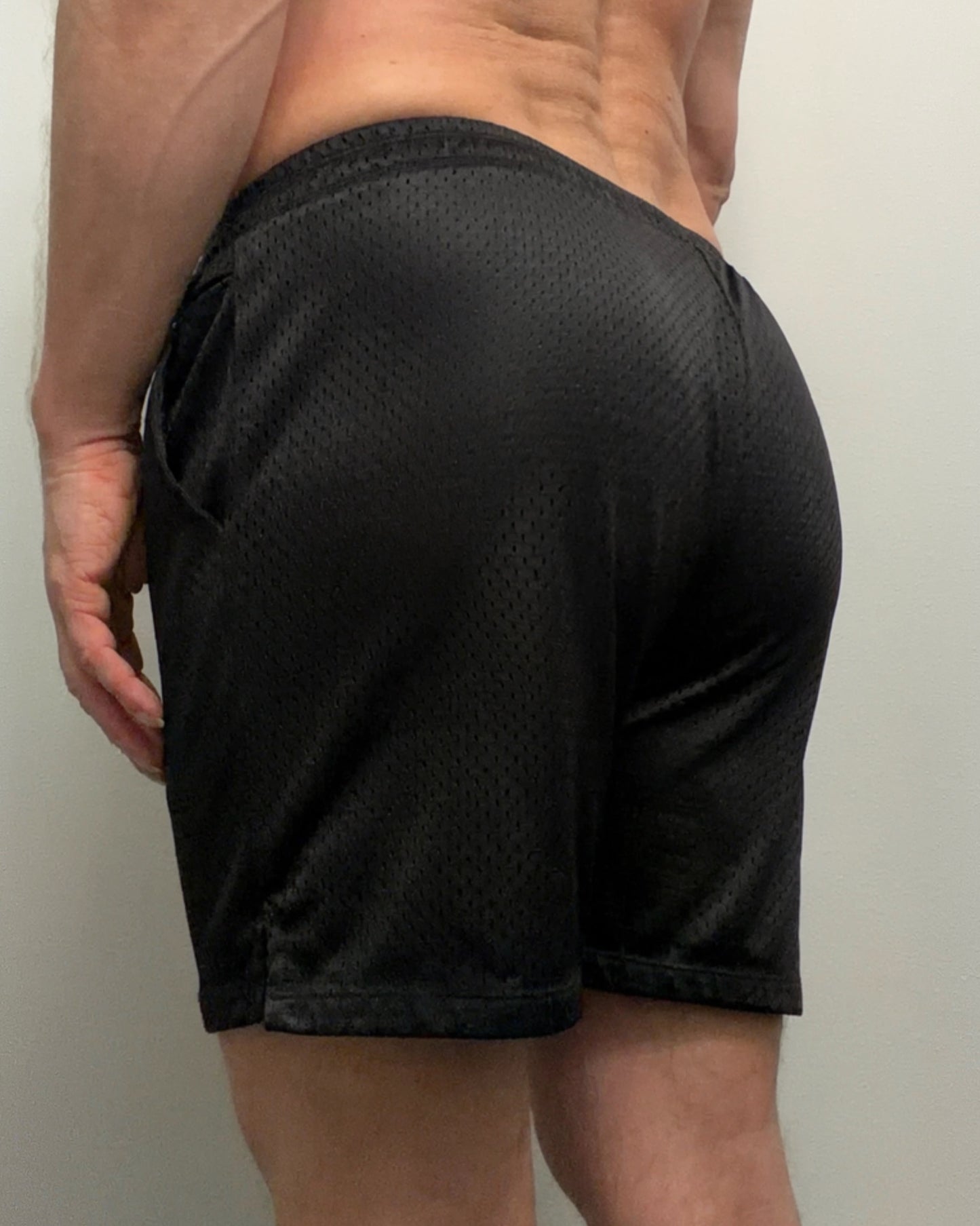 Black Mesh Gym Shorts - Freshly Worn