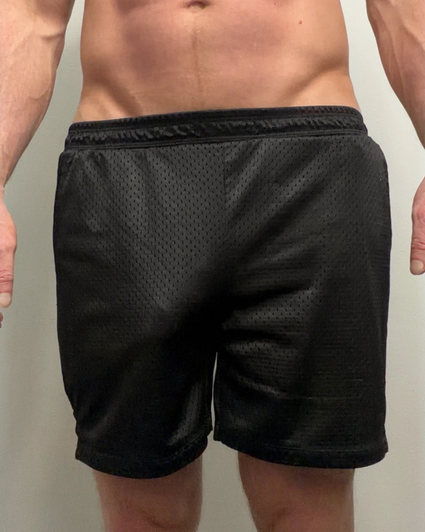 Black Mesh Gym Shorts - Freshly Worn